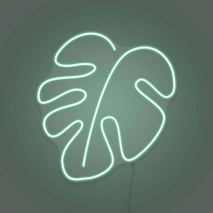 Monstera Blatt LED-Neonschild Wohnzimmer Büro