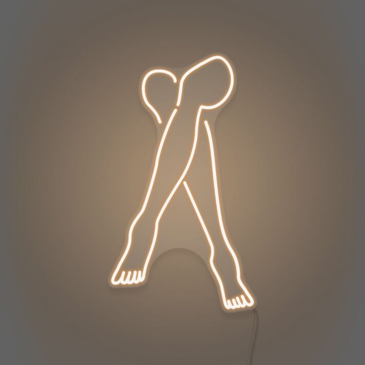 gekreuzte Beine LED-Neonschild für Wohnzimmer oder Schlafzimmer