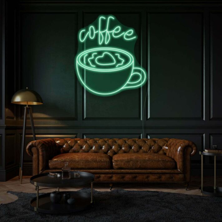 Kaffeetasse LED Neonschild für Café und Wohnzimmer
