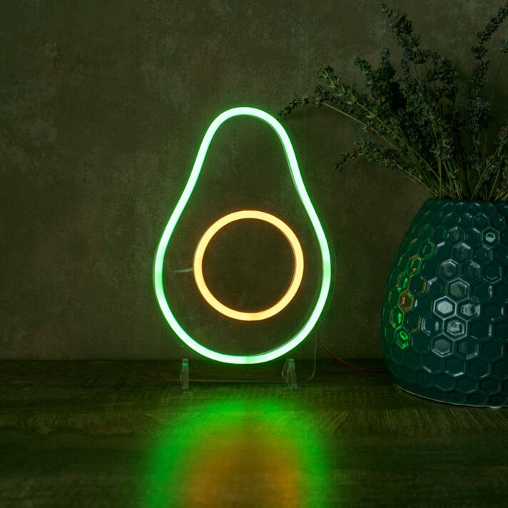 Avocado LED-Neonschild für Küche und Café