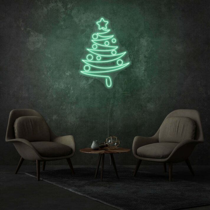 Weihnachtsbaum mit Stern LED-Neonschild Wohnzimmer Weihnachtsdekoration