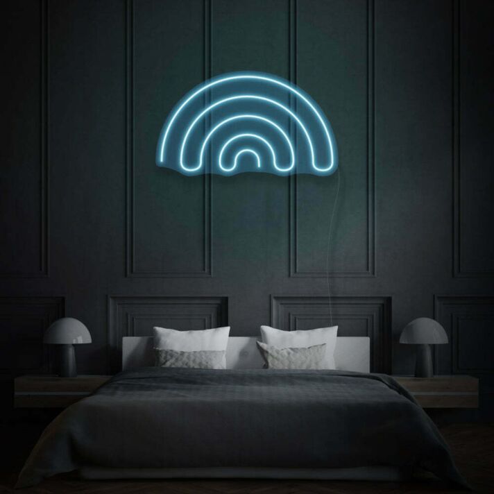 Halbkreis Regenbogen LED-Neonschild für Schlafzimmer oder Wohnzimmer