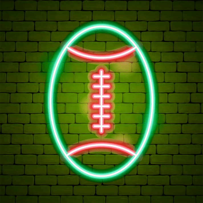 American Football LED-Neonschild für Sportbar und Wohnzimmer