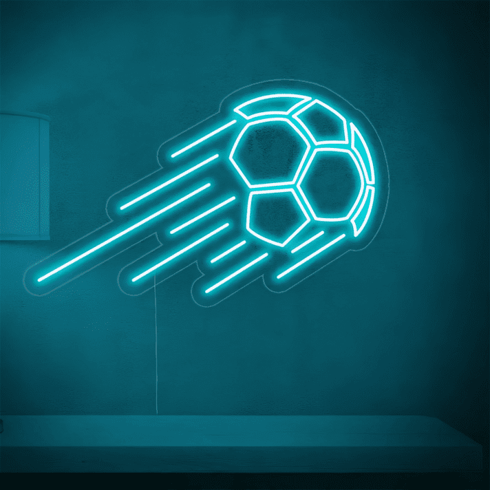 fliegender Fußball LED-Neonschild Sportbar Wohnzimmer