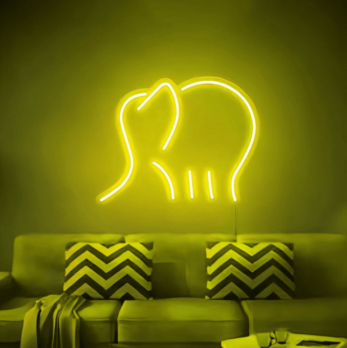 Elefant LED-Neonschild Wohnzimmer Kinderzimmer