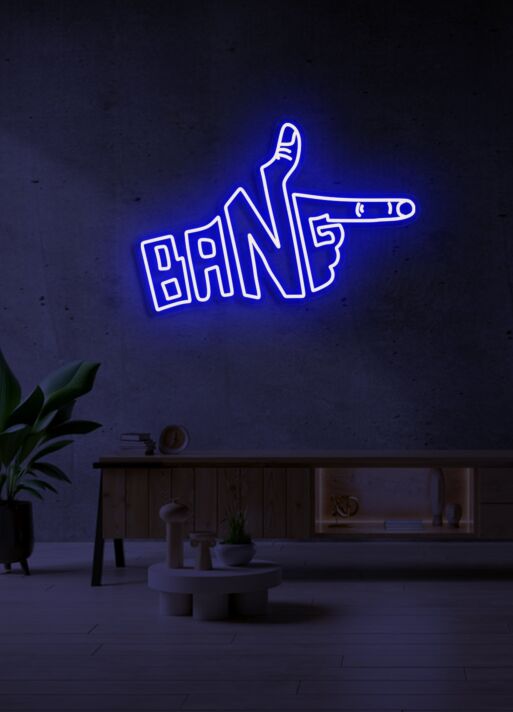 Bang LED Neonschild moderne Wanddekoration