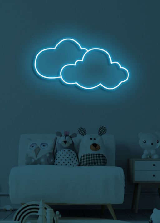 Wolken LED-Neonschild für Kinderzimmer und Wohnzimmer