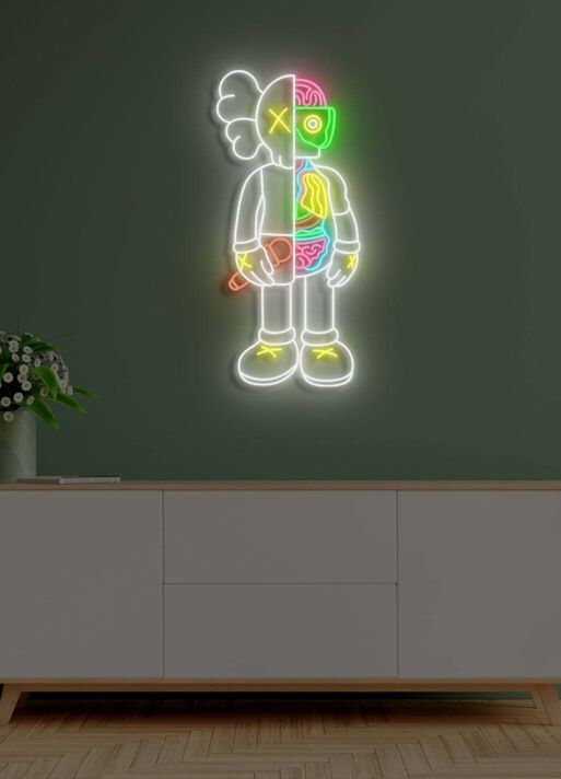 Abstrakte Figuren LED Neonschild moderne Wanddekoration