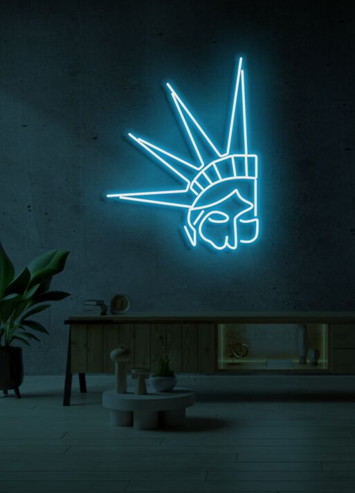 Freiheitsstatue Kopf LED-Neonschild Wohnzimmer Büro