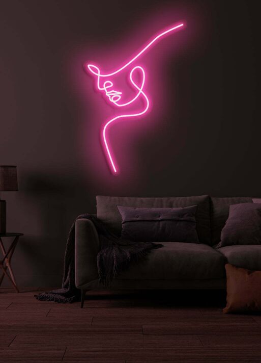 One Line Neon Skilt Minimalist Neon for Sleek and Modern Decor