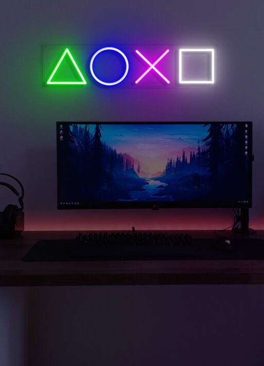 Playstation Neon Home of Digital Adventures