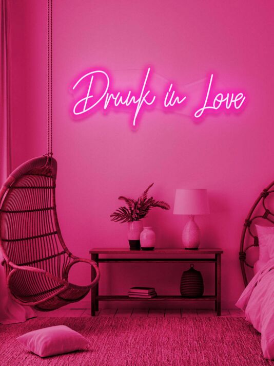 Drunk In Love Neon Celebration of Intoxicating Romance