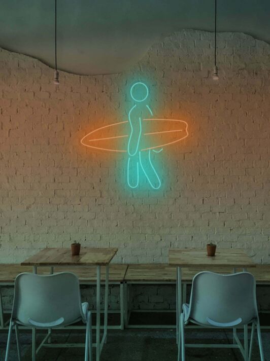 Abstrakte Figur LED Neonschild moderne Wanddekoration