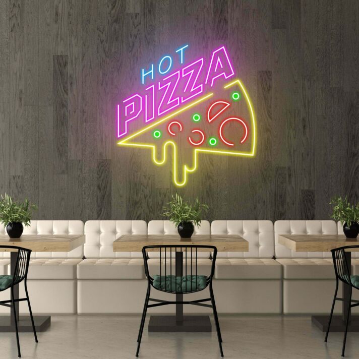Personalisierbares Heiße Pizza LED Neonschild
