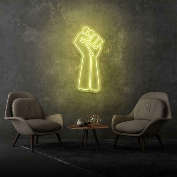 Erhobene Faust LED Neon Neonschild
