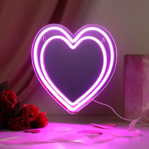 Herzform LED-Neonschild Schlafzimmer Hochzeit