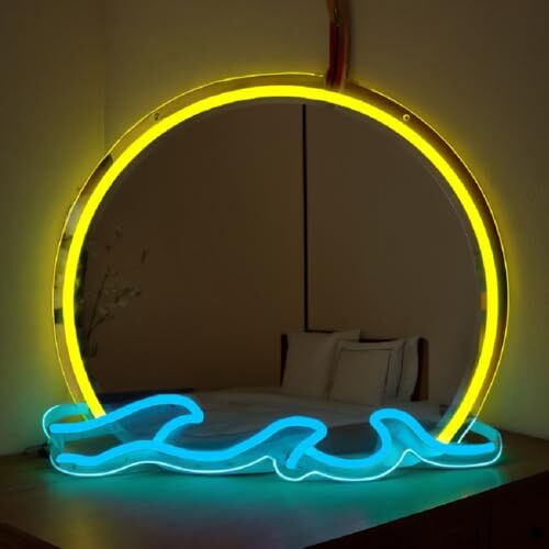 Sonne und Meereswellen LED-Neonschild Wohnzimmer Schlafzimmer