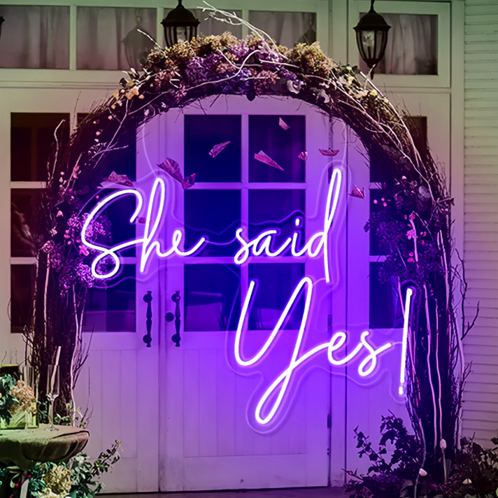 She said Yes! LED-Neonschild für Hochzeit und Verlobung