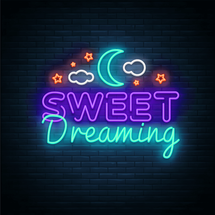 SWEET Dreaming LED-Neonschild Schlafzimmer Kinderzimmer