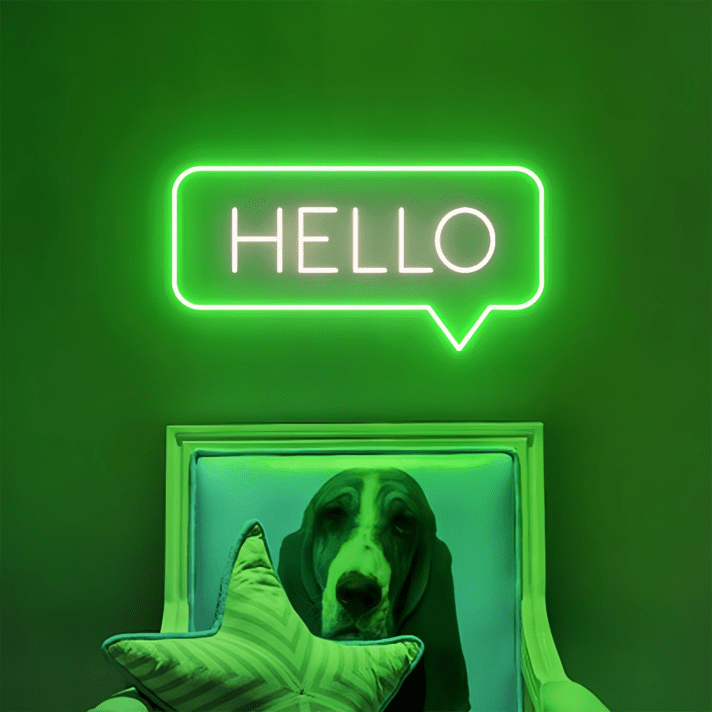 HELLO LED-Neonschild für Wohnzimmer Flur