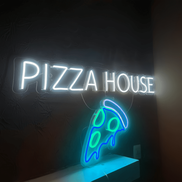 Personalisierbares Pizza Haus LED Neonschild