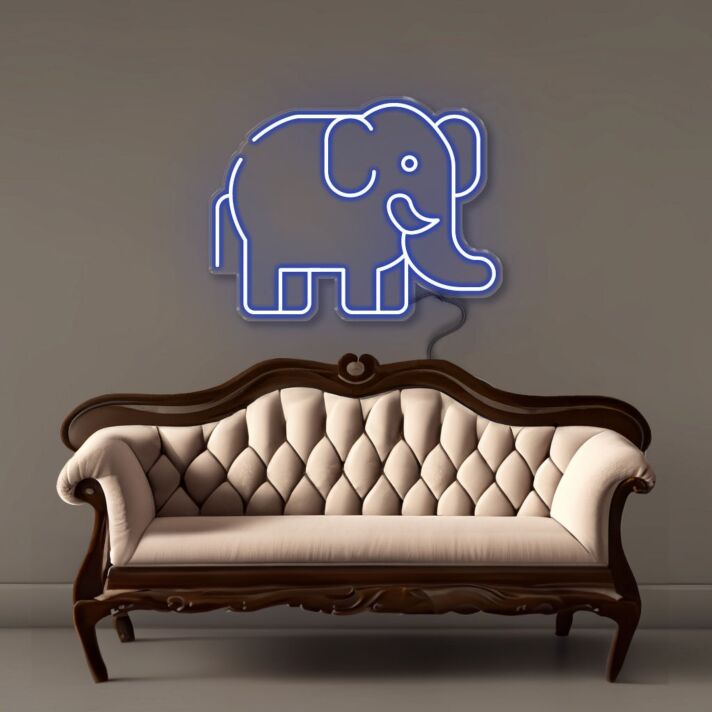 Elefant LED-Neonschild Wohnzimmer Kinderzimmer