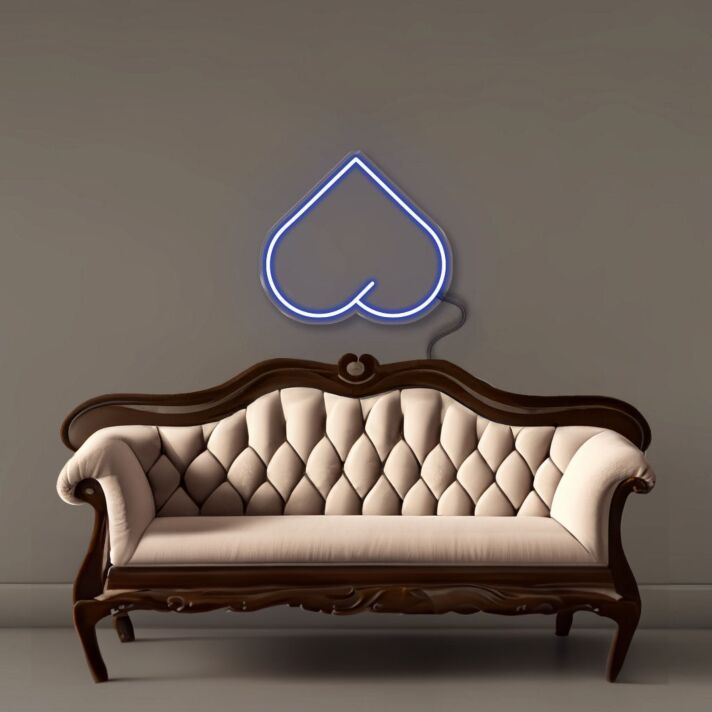 Pik-Symbol LED-Neonschild Wohnzimmer Lounge