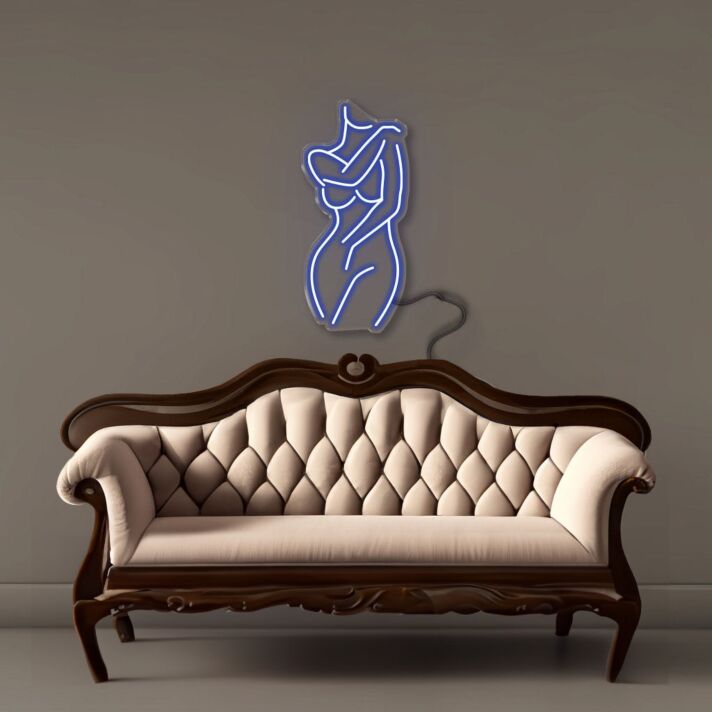 Abstrakte Frauenkörper Silhouette LED-Neonschild Wohnzimmer Studio
