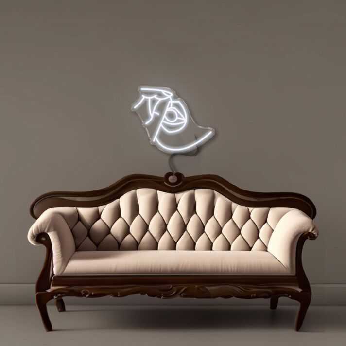 Brautstrauß LED-Neonschild für Wohnzimmer oder Hochzeitslocation