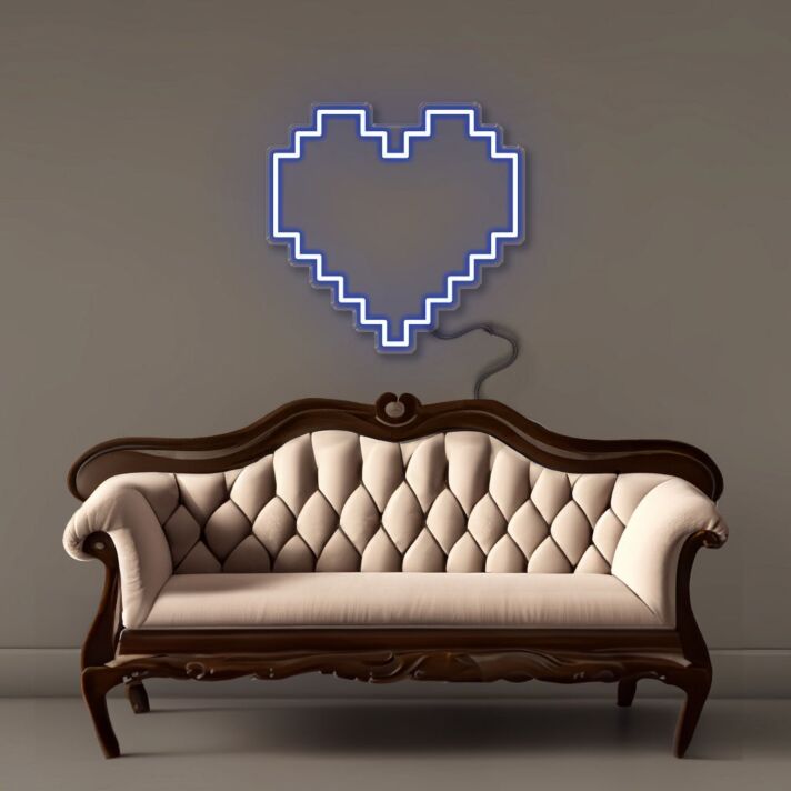 Pixel Herz LED-Neonschild Wohnzimmer Schlafzimmer