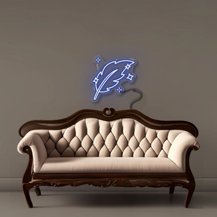 Feder mit Sternen LED-Neonschild Wohnzimmer Schlafzimmer