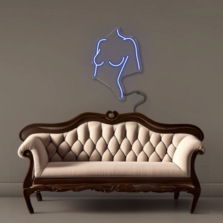 Frauenkörper Silhouette LED-Neonschild Wohnzimmer Studio