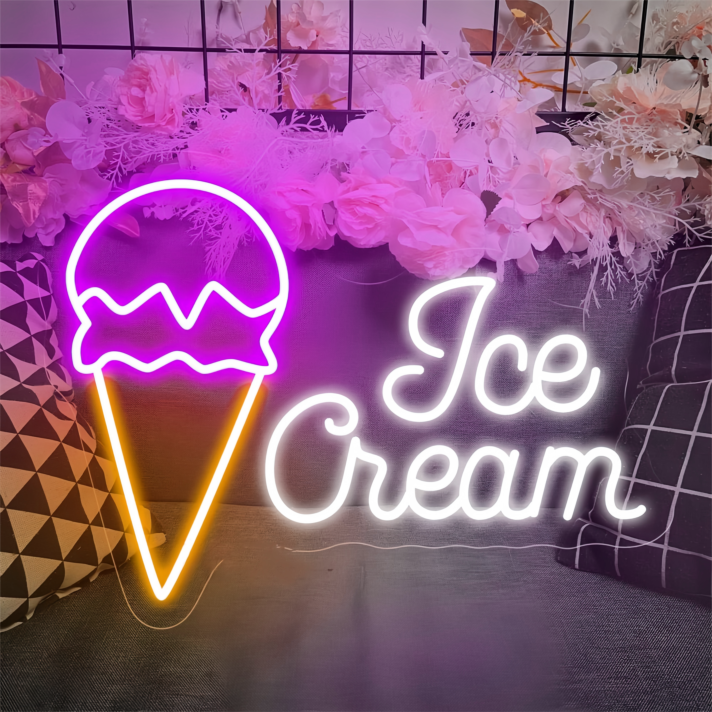 Ice Cream LED-Neonschild für Café und Eisdiele