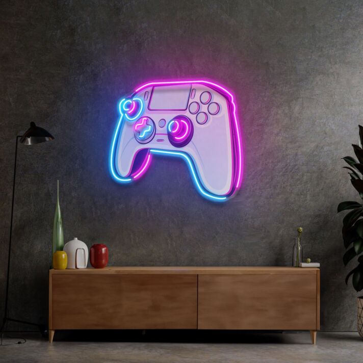 Spielcontroller LED-Neonschild für Gamingzimmer und Wohnzimmer