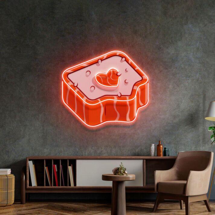 Sushi mit Herzform LED-Neonschild Wohnzimmer Restaurant