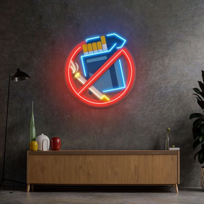 Rauchen verboten Symbol LED-Neonschild für Büro und Restaurant