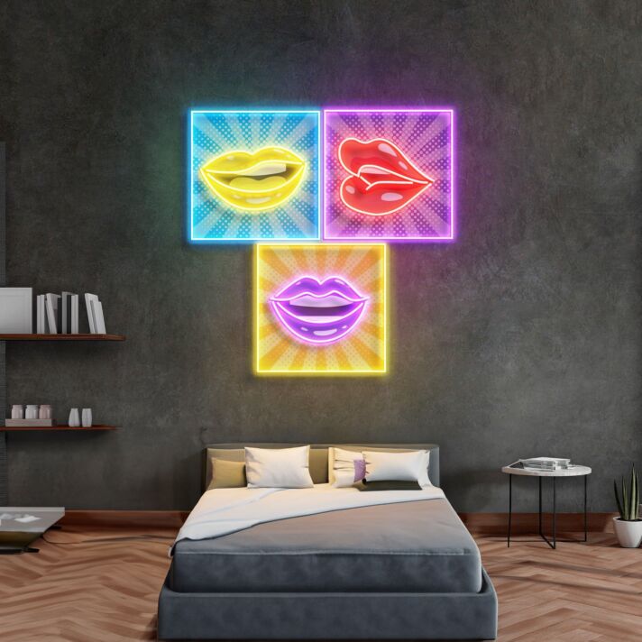 Lippen LED-Neonschild Schlafzimmer Wohnzimmer