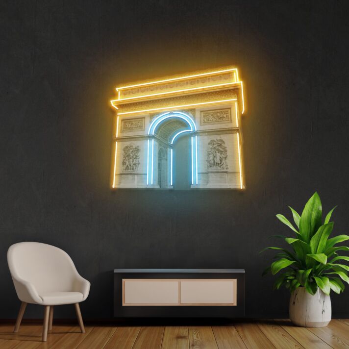 Triumphbogen Paris LED-Neonschild Wohnzimmer Büro