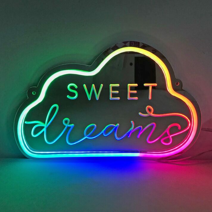 SWEET dreams LED-Neonschild Schlafzimmer Kinderzimmer