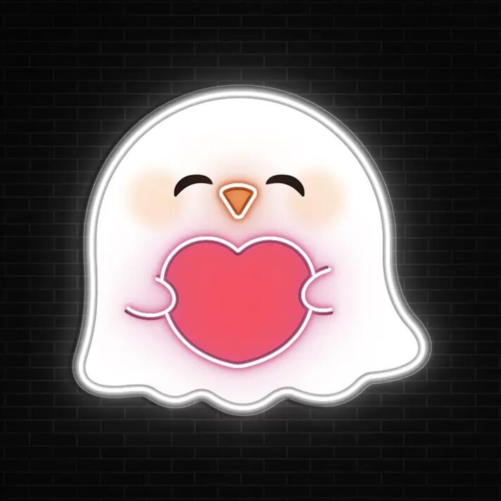 Geist mit Herz LED-Neonschild Wohnzimmer Kinderzimmer