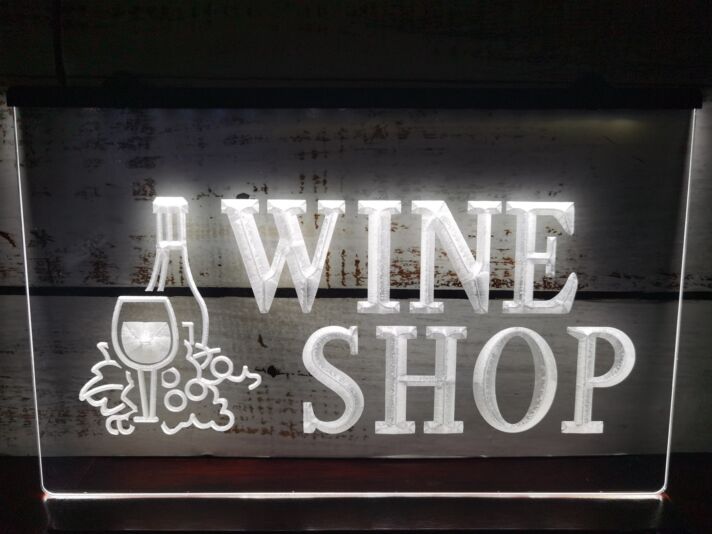 WINE SHOP LED-Neonschild für Weinladen Bar