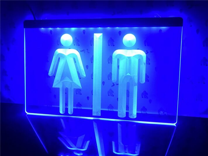 Toiletten Symbol Damen und Herren LED-Neonschild für Restaurant und Büro