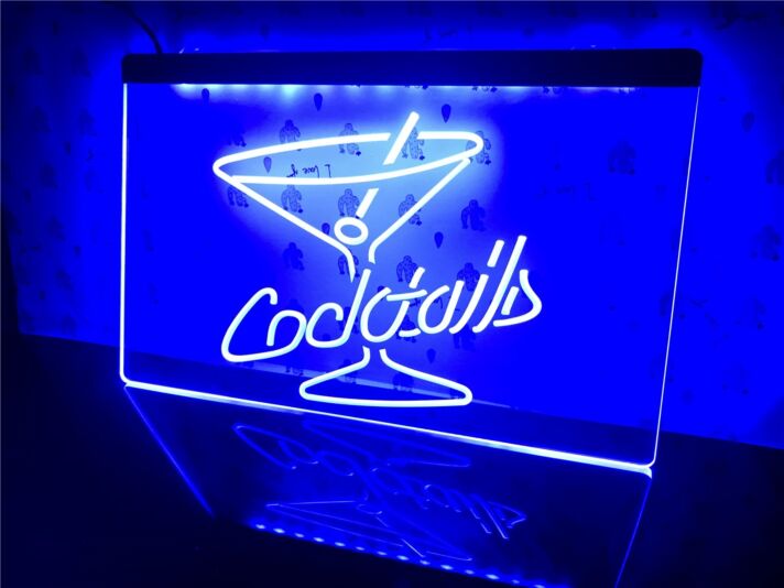 Cocktailglas LED Neonschild für Bar und Club