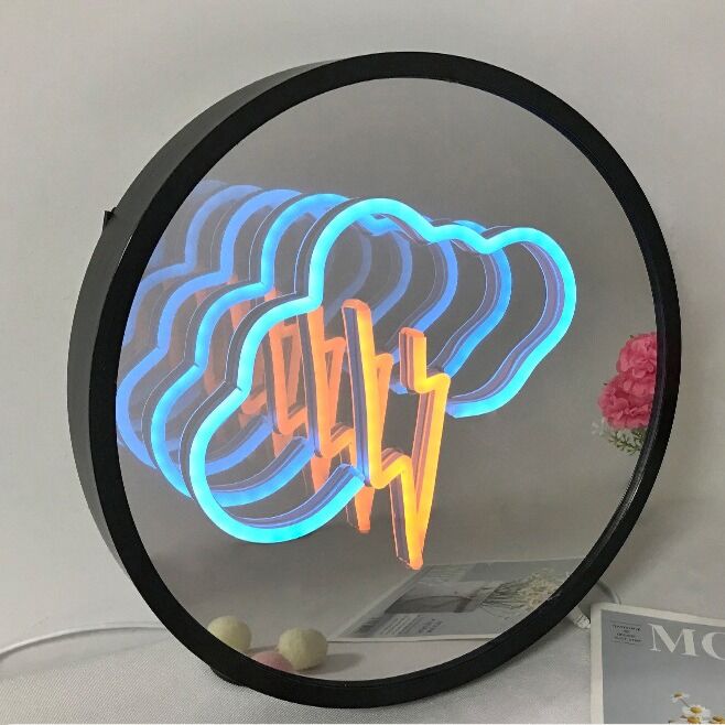 Gewitterwolke mit Blitz LED-Neonschild Wohnzimmer Büro