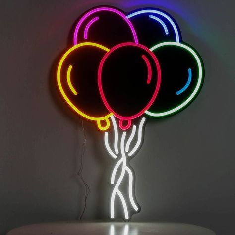Luftballons LED-Neonschild Party Kinderzimmer