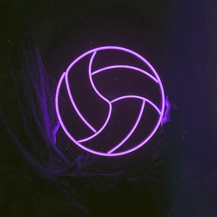 Volleyball LED-Neonschild für Sporthalle und Kinderzimmer