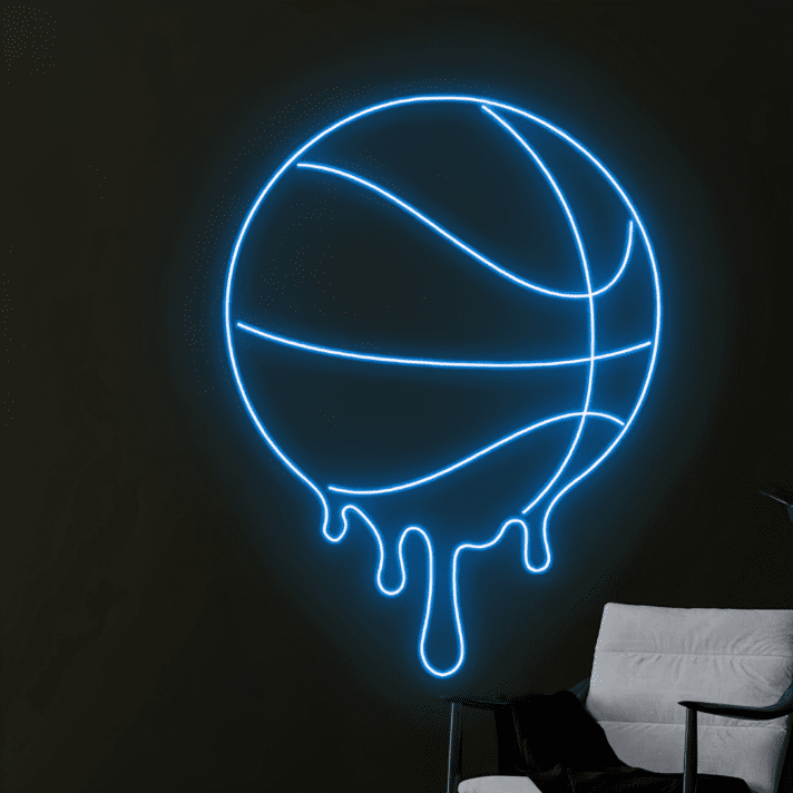 Dripping Basketball Neon LED Wandlicht