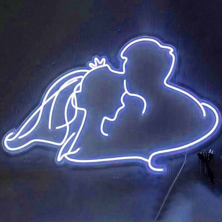Brautpaar Silhouette Hochzeits Neon LED Schild