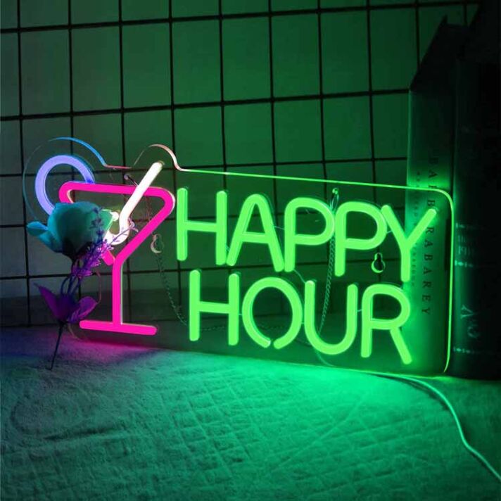 HAPPY HOUR LED-Neonschild für Bar Club