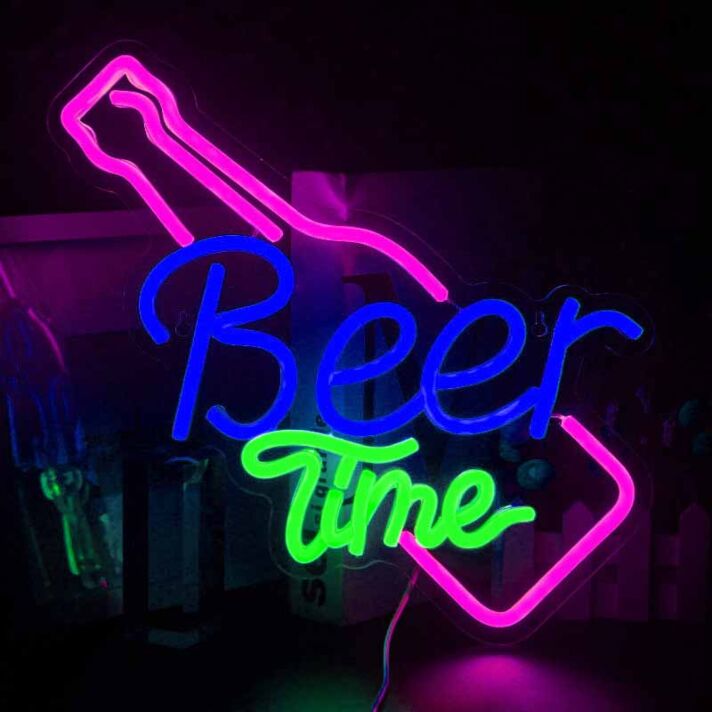 Beer Time LED-Neonschild für Bar Club